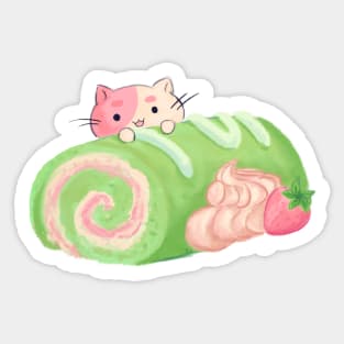 Matcha Roll Cake Sticker